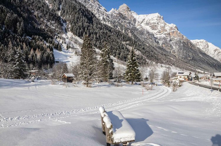 Langlaufloipe im Gschnitztal